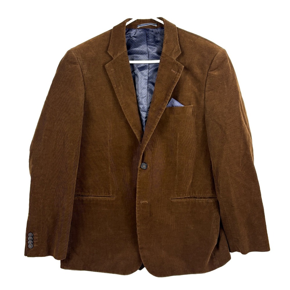 VTG Canda C&A Corduroy Blazer Jacket Mens Sz 50 Euro 40 US Regular Brown Cotton